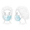 MGS - 3 Ply Disposable Face Mask, Pack of 100 Mask