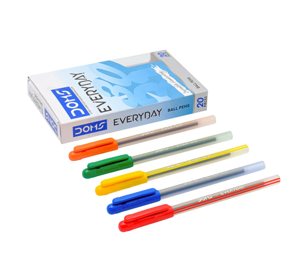 Doms Everyday Incredible Handwriting Ball Pen Blue, pack of 80 Pens