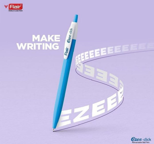 Flair Ezee Click Ball Pen Blue Pack of 40 Pen