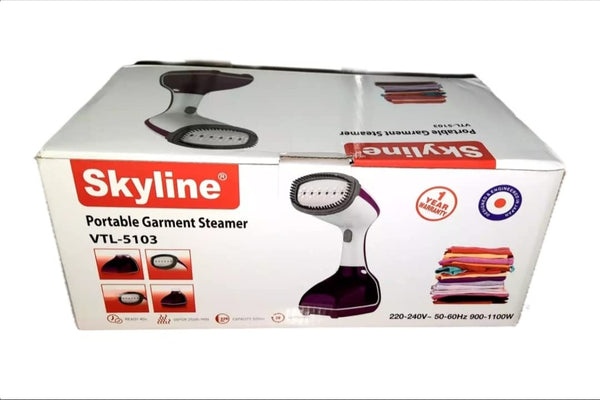 Skyline 1500W Portable Garment Steamer – Compact Wrinkle Removal Solution