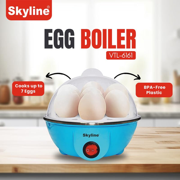 Skyline 350 Watt Electric Egg Boiler, Quick & Easy Egg Cooker with BPA-Free Plastic