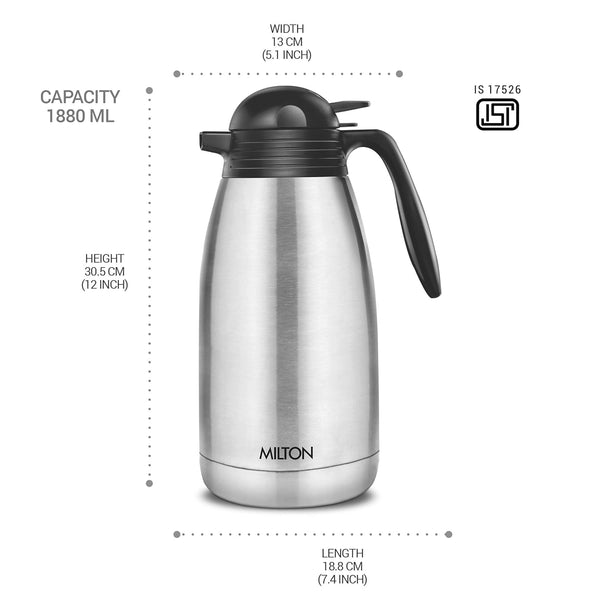 Milton Carafe Classic 2000 S.S Thermosteel 2ltr Flask