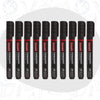 Luxor Refillable Permanent Marker in Classic Black, Pack of 10, Perfect for Sustainable and Bold Writing