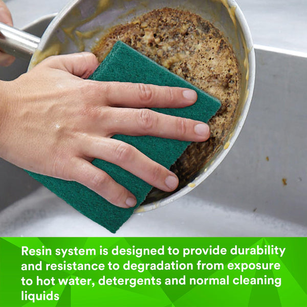 3M Scotch-Brite - Medium Duty Scouring Pads 96 (10X15cm) 4 Pad Per Packet, Pack of 3 Packet