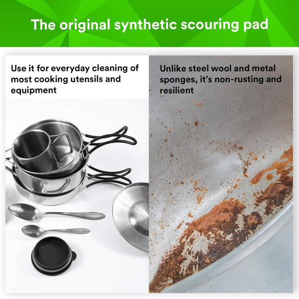 3M Scotch-Brite - Medium Duty Scouring Pads 96 (10X15cm) 4 Pad Per Packet, Pack of 3 Packet