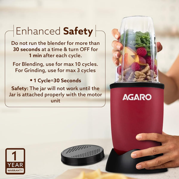 Agaro Regal Personal Portable Blender 400w No.34011