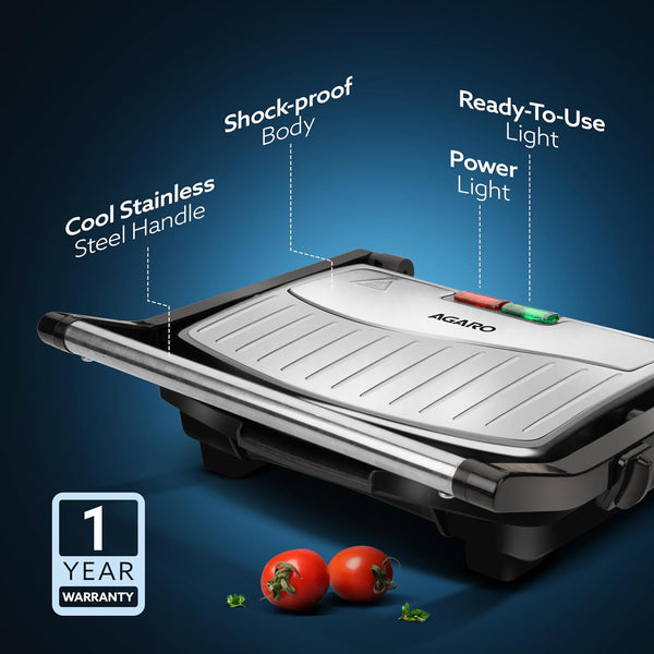 Agaro Royal Grill Sandwich Maker 1000w No.34336