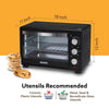 AGARO Marvel Oven Toaster Griller, 25 Litres, Motorised Rotisserie, Adjustable Temperature, 5 Heating Modes & Timer, CakeBaking, Roasting,Grilling,OTG (Black)