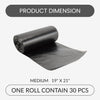 MGS - Garbage Bags 30 Bag Per Roll Medium - 19x21 Inches, Pack of 6 Rolls