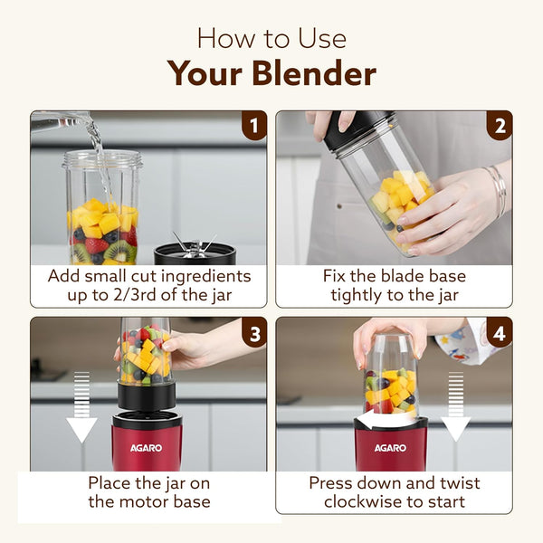 Agaro Regal Personal Portable Blender 400w No.34011