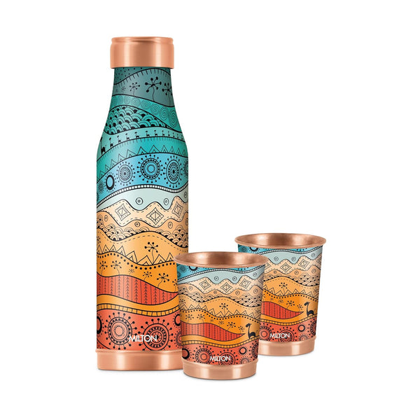 Milton Copper Amaya 1 Bottle & 2 Glass Gift Set