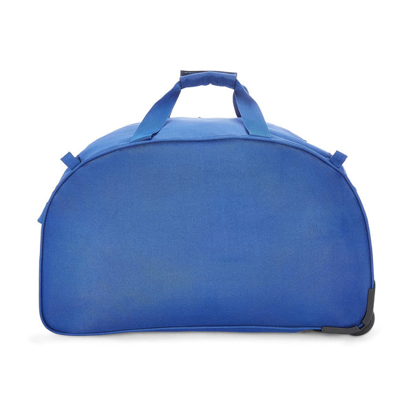 Aristocrat Polyester Solid Pattern Dart Duffle Bag, Wheel (H) 52 Blue (Blue, Small), 52.5 x 28 x 31 Centimeters