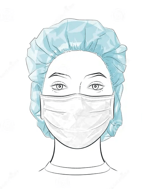 MGS Disposable Cap – Stretchable Non-Woven Bouffant Hair Nets (Pack of 100, Blue)