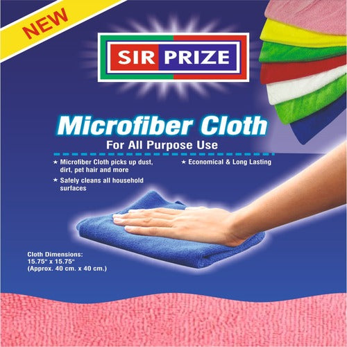 Sir Prize Microfiber Cloth 40x40cm No.SP-MFC, Pack of 4 Pcs
