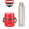 Skyline Lunch Set Electric Lunch Box & 1ltr Steel Bottle