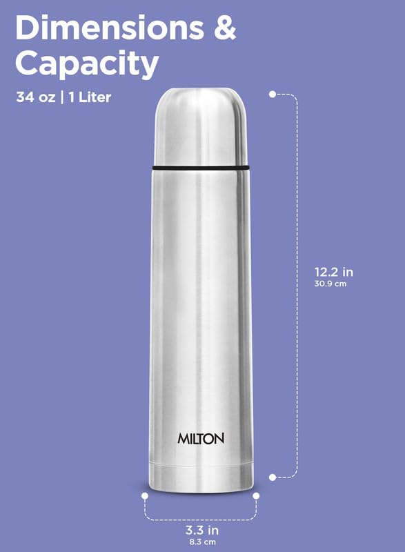 Milton Thermosteel 1000Flip Lid Bottle 1 Ltr