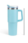 MGS - 1200ml Stainless Steel Tumbler with Handle & Steel Straw | Double Wall Vacuum Insulated Mug | Spill Proof Lid | Beer & Cold Drink Travel Cup (Multicolor)