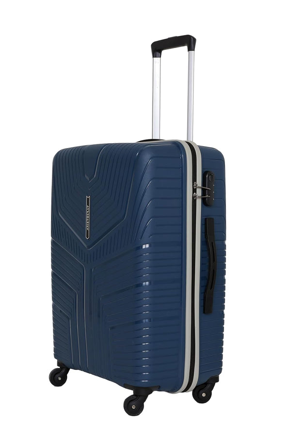 VIP Aristocrat 3-Piece Set 55 Cm, 66 Cm & 76 Cm Polyproplyene Hard Sided 4 Spinner Wheels,Light Weight Luggage/Trolley Bags with Combination Lock and 5 Years International Warranty (Navy Blue)