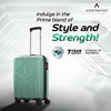 Aristocrat Polypropylene Prime Cabin 55 Cm(Small) Spinner 8 Wheels Trolley Bags for Travel Hard Case Luggage, Lightweight Bag & Combination Lock (Green) | 7-Year Warranty