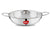 Pigeon Elite Stainless Steel Triply Kadhai 26 cm, Gas Stove and Induction Compatible for Fast Cooking and Longer Heat Retention, Along with Even Heat Distribution- Silver