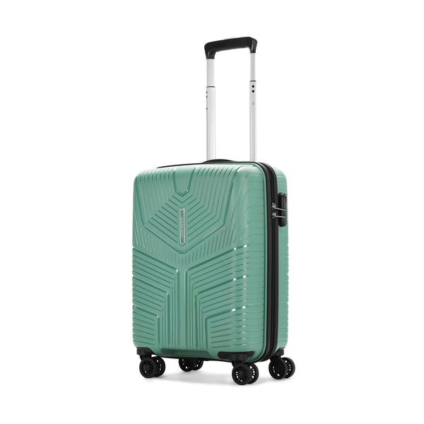 Aristocrat Polypropylene Prime Cabin 55 Cm(Small) Spinner 8 Wheels Trolley Bags for Travel Hard Case Luggage, Lightweight Bag & Combination Lock (Green) | 7-Year Warranty