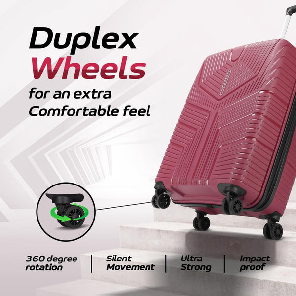 Aristocrat Polypropylene Prime Cabin 55 Cm(Small) Spinner 8 Wheels Trolley Bags for Travel Hard Case Luggage, Lightweight Bag & Combination Lock (Green) | 7-Year Warranty