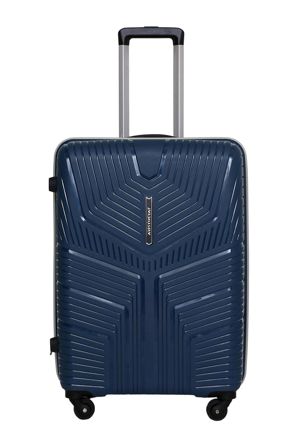 VIP Aristocrat 3-Piece Set 55 Cm, 66 Cm & 76 Cm Polyproplyene Hard Sided 4 Spinner Wheels,Light Weight Luggage/Trolley Bags with Combination Lock and 5 Years International Warranty (Navy Blue)