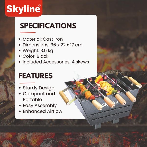 Skyline Charcoal Barbaque Grill VTL-4500