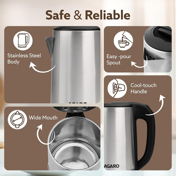 AGARO Sonnet Electric Kettle, 1.5L, 1500W No.34207