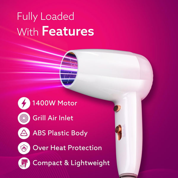 Agaro Wall Mounted Hair Dryer 1400w HD1417