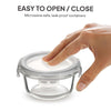 CELLO Royale Round Borosilicate Glass Lunch Box with Jacket, 400ml, Set of 3 | Safety Lock Airtight |Microwave Safe and Leak Proof | Ideal for College, Office
