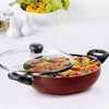 Milton Pro Cook New Granito My Kitchen Set of 2,(Tawa 28 cm and Kadhai 24 cm/2.5 LTR with Glass Lid) Burgundy | Dishwasher Safe| Induction Safe | Gas Stove Safe | 2 Years Warranty