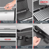 Milton Insta Grill Sandwich Maker, 180° Open Sandwich Griller and Toaster, 1000 Watt Sandwich Maker Electric Griller for Home, Auto Cut off, 2 Year Warranty, Silver