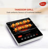 Pigeon by Stovekraft Infrared Cook & Grill 2000 Watts Induction Stove, Black | Universal Cookware compatibility | Advanced timer control | Auto shut - off | Tandoor Grill | 2 Yr Warranty