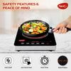 Pigeon by Stovekraft Infrared Cook & Grill 2000 Watts Induction Stove, Black | Universal Cookware compatibility | Advanced timer control | Auto shut - off | Tandoor Grill | 2 Yr Warranty