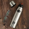 Cello Flipstyle Thermosteel Water Bottle with Jacket 1000ml, Silver | 24 Hours Hot and Cold | Double Walled | Vacuum Insulated Flip Lid Flask Bottle | Perfect for Water, Tea, Coffee & Cold Beverages