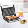 Milton Insta Grill Sandwich Maker, 180° Open Sandwich Griller and Toaster, 1000 Watt Sandwich Maker Electric Griller for Home, Auto Cut off, 2 Year Warranty, Silver