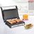 Milton Insta Grill Sandwich Maker, 180° Open Sandwich Griller and Toaster, 1000 Watt Sandwich Maker Electric Griller for Home, Auto Cut off, 2 Year Warranty, Silver