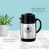 Mayur Jug I OSLO Stainleel Steel Silver Touch Series Thermosteel Jug I Puff Insulated Water Jug I mayur jug I mayur Water jug I
