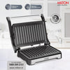Milton Insta Grill Sandwich Maker, 180° Open Sandwich Griller and Toaster, 1000 Watt Sandwich Maker Electric Griller for Home, Auto Cut off, 2 Year Warranty, Silver