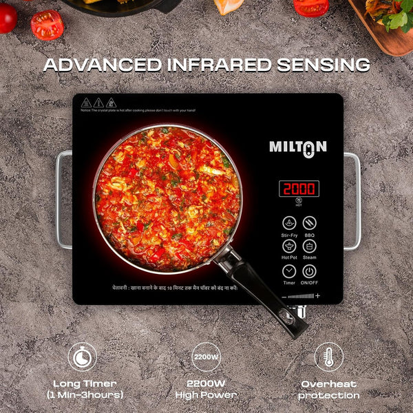 Milton - Elio Elite Infra Red Cooktop 2000w