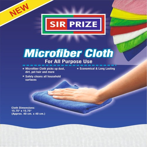 Sir Prize Microfiber Cloth 40x40cm No.SP-MFC, Pack of 4 Pcs