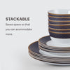 Cello Solitaire Opalware Dinner Set, Sapphire 35Pcs Set